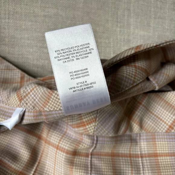 Aritzia Sunday Best Olive Micro Pleated Plaid Skirt Size 8 Academia Preppy - Picture 7 of 9